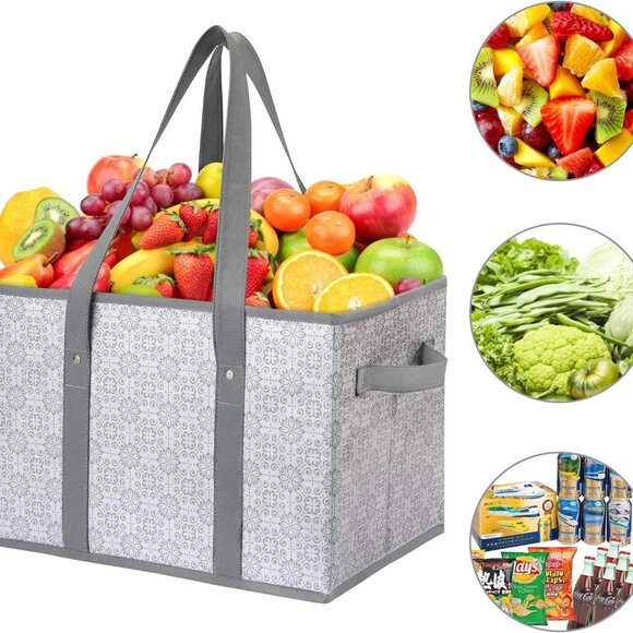Reusable Grocery Bags [3 Pack],Large Grocery Tote Bag Water Resistant Shopping B - Picture 4 of 7